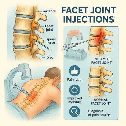 What are facet joint injections used for?