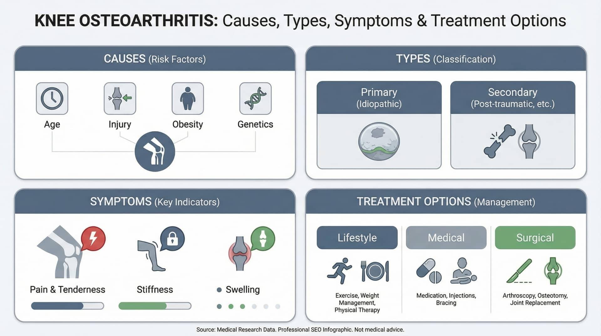 Knee Osteoarthritis Causes, Symptoms & Treatment Options