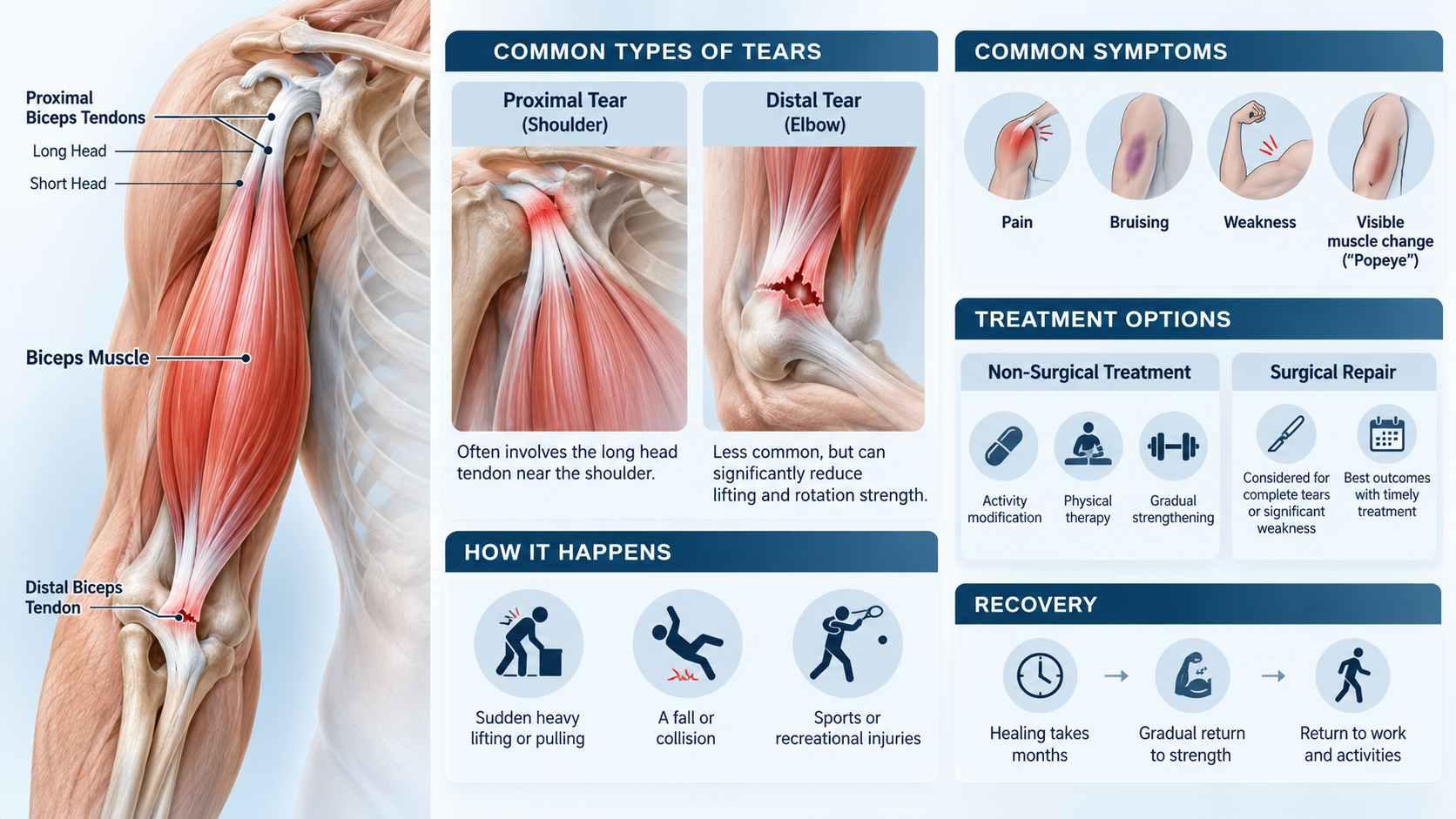 Distal Biceps Tendon Tear Symptoms