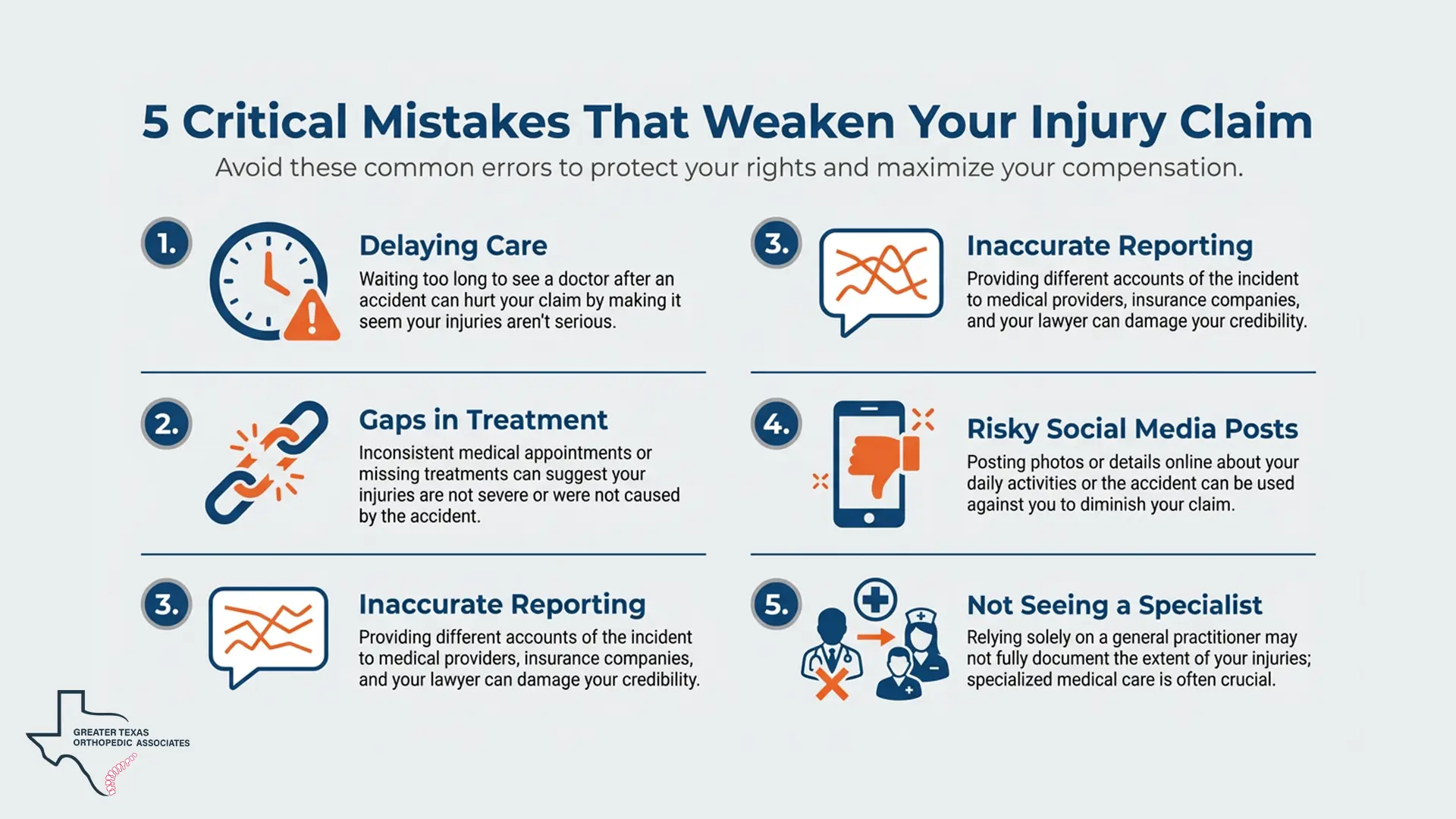 Top Mistakes That Damage Injury Cases