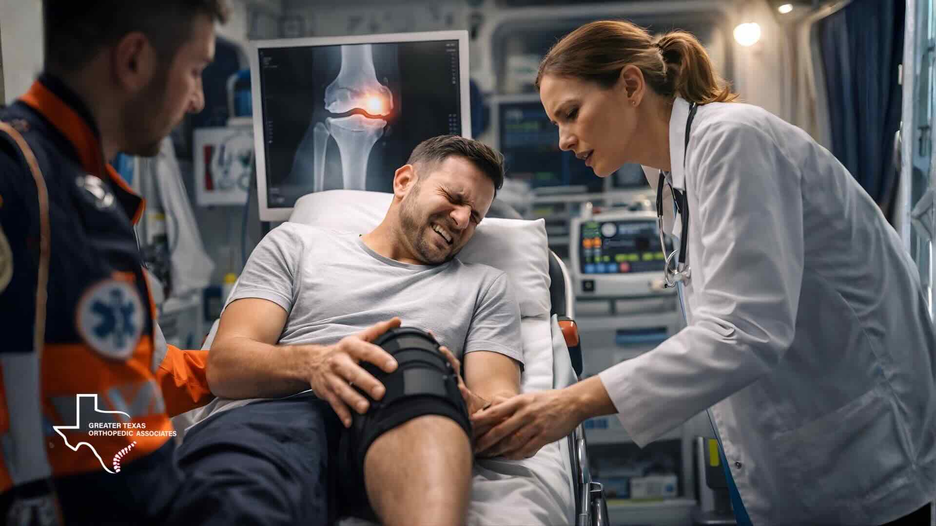 Medical causation in personal injury cases – orthopedic doctor examining knee injury after accident